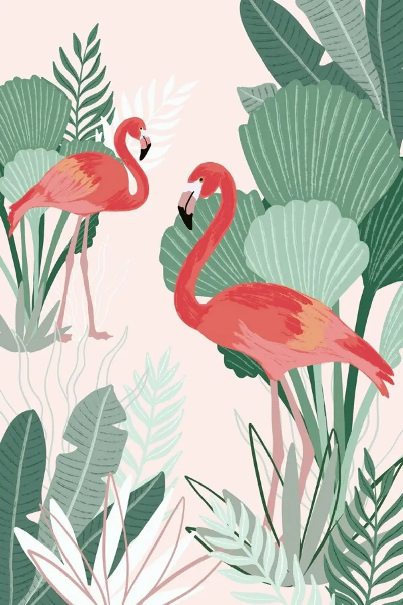 Flamingo Dreams carta hahnemühle da Goed Blauw