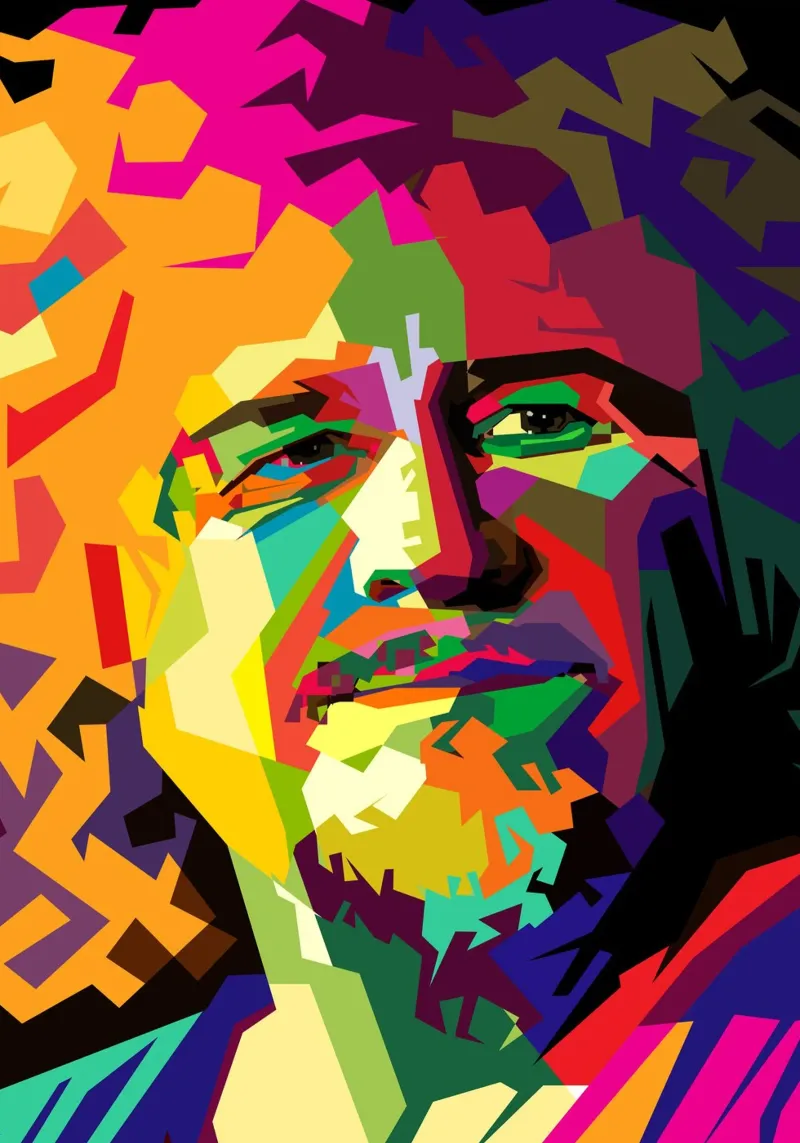 Sammy Hagar cantante hard rock WPAP Trending Now pellicola backlit da Artkreator