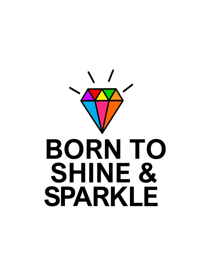 Born to shine and sparkle carta hahnemühle da baobabprintstore