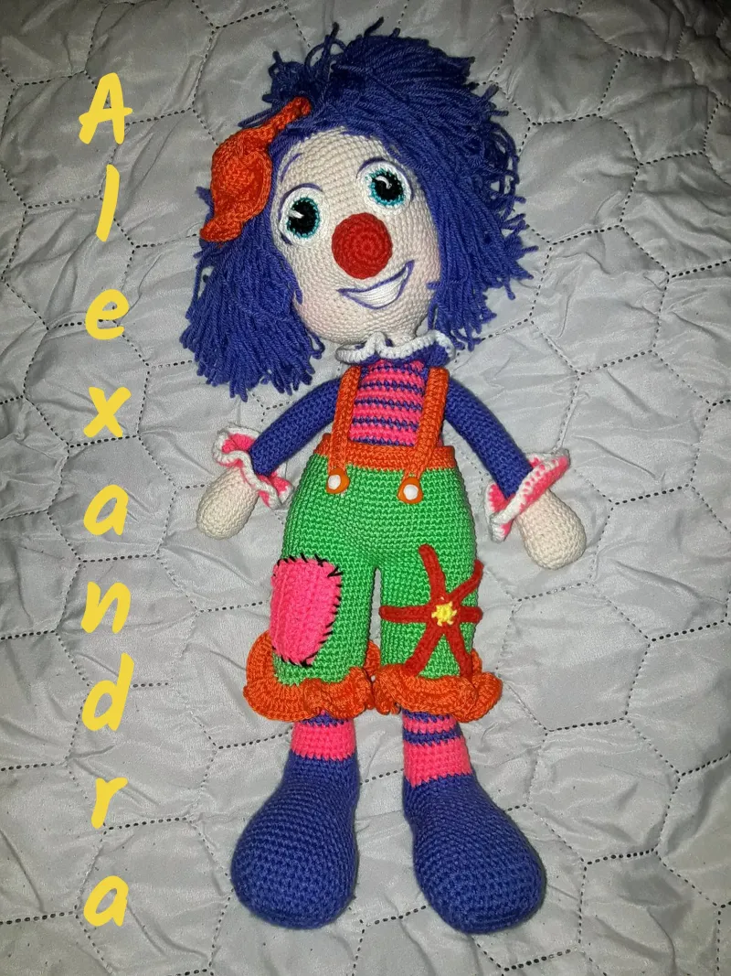 Amigurumi doll "Alexandra poster with plastic frame by Gürsel Yesil Digital Art