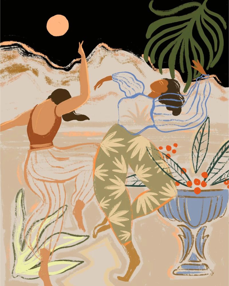 Dance Under the Moonlight Poster von Arty Guava