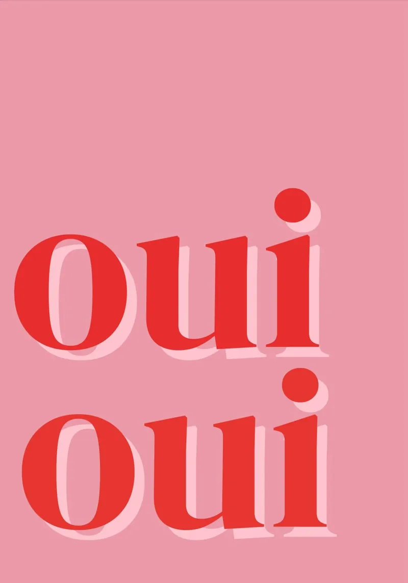 Detto francese rosa OUI OUI plexiglass da pdigitalprints