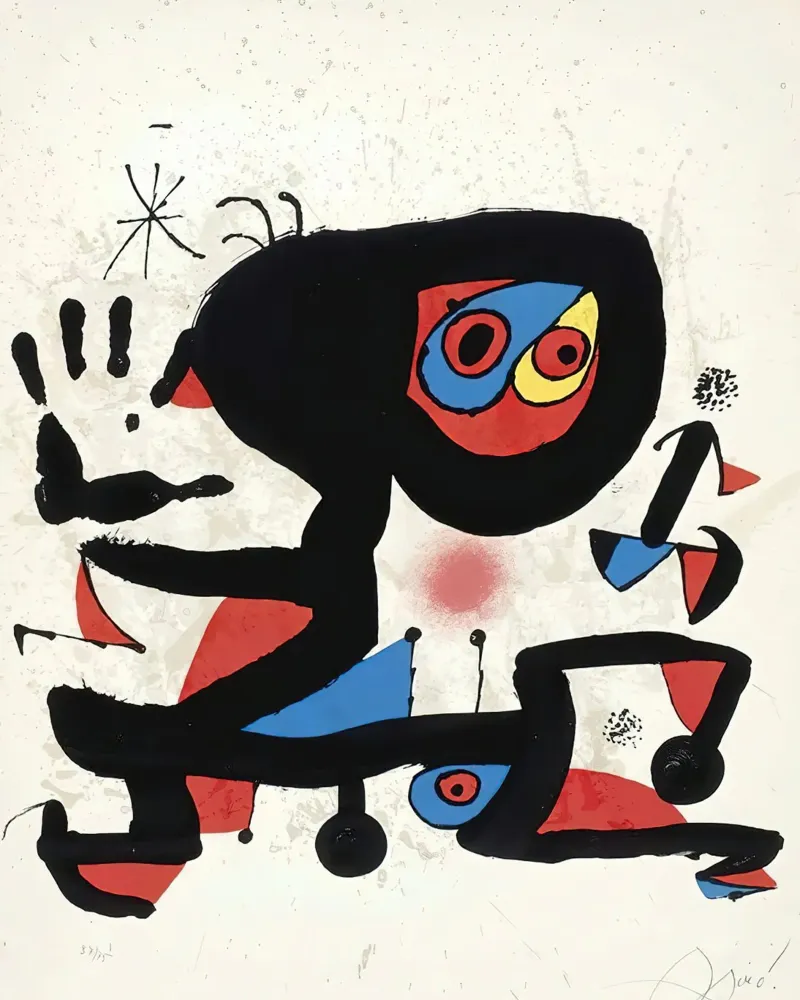 Poster della mostra di Joan Mirò pellicola backlit da phillipp veisenberg