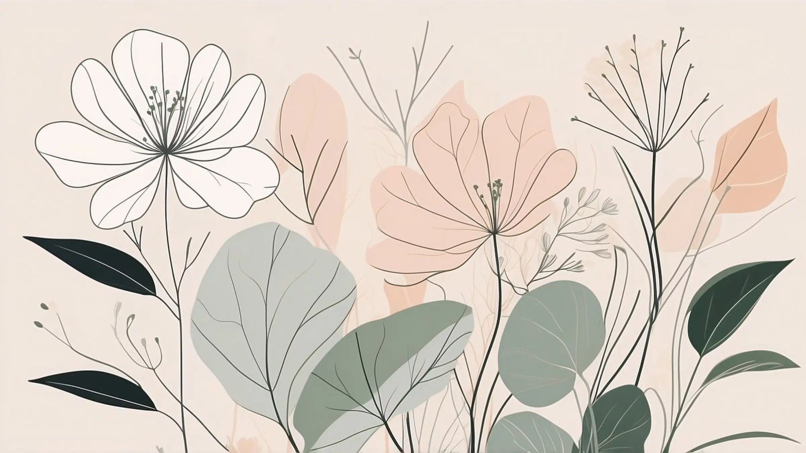 Elegant floral design featuring soft colors and delicate poster by DesignDoodle