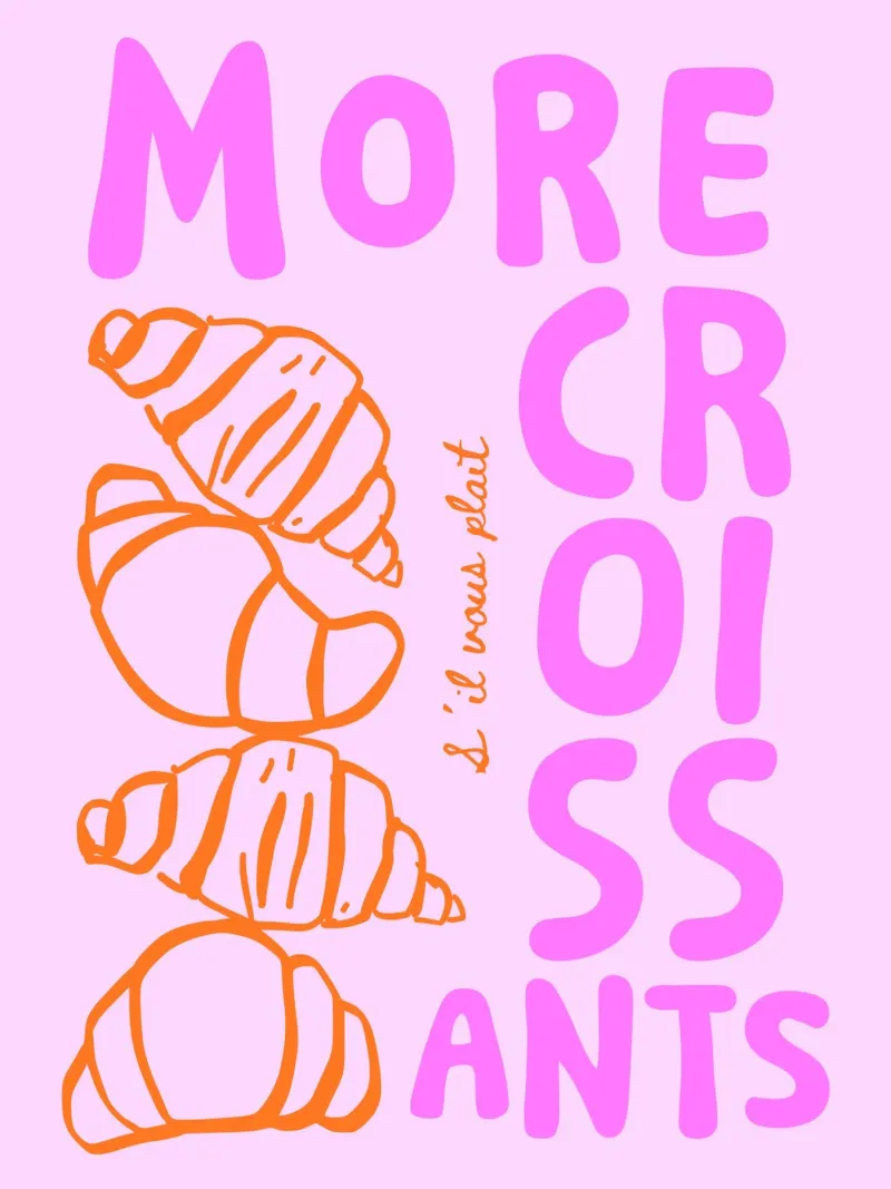 More Croissants - mehrere Farbvarianten alluminio dibond da Ohkimiko