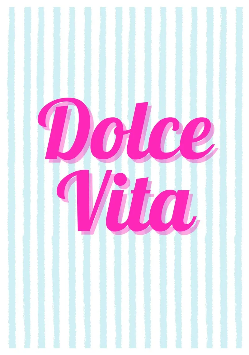 Dolce Vita poster with aluminum frame by DigiWunderwerk