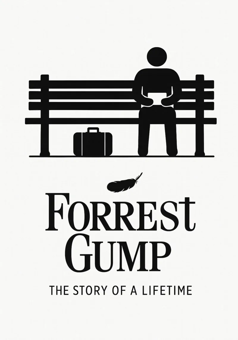 Forrest Gump Print alluminio dibond da MoviesArt