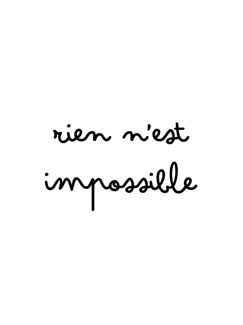 Rien n'est impossible pellicola backlit da TCHAK ART
