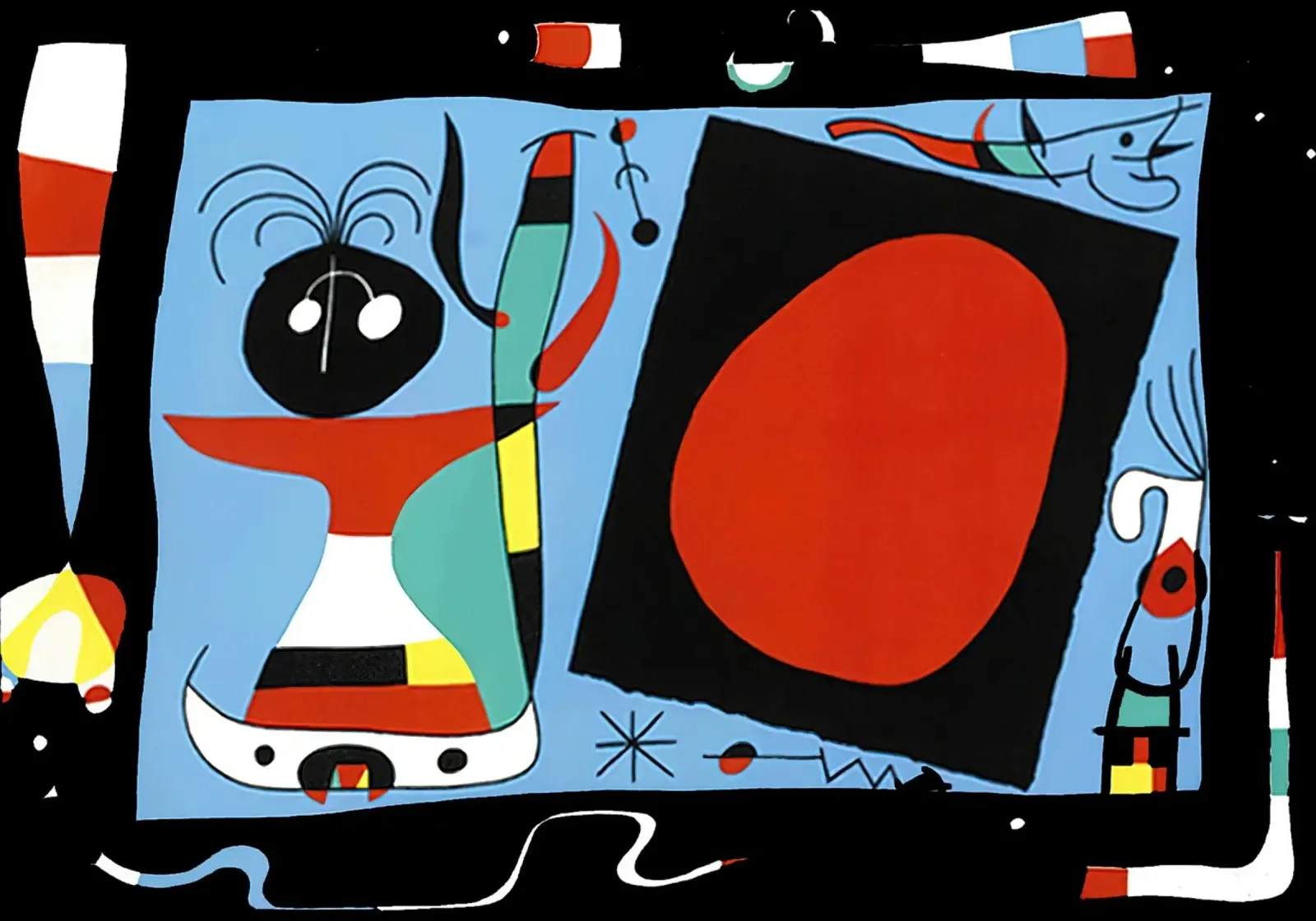 Joan Miro Donna con specchio pellicola backlit da phillipp veisenberg