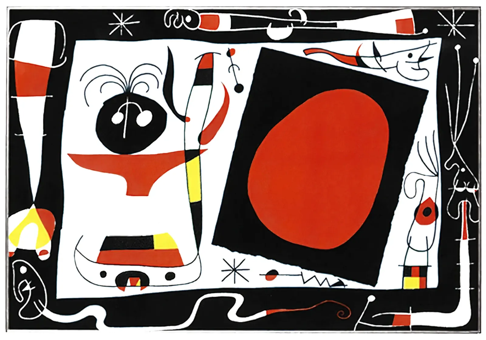 Joan Miro Donna con specchio pellicola backlit da phillipp veisenberg