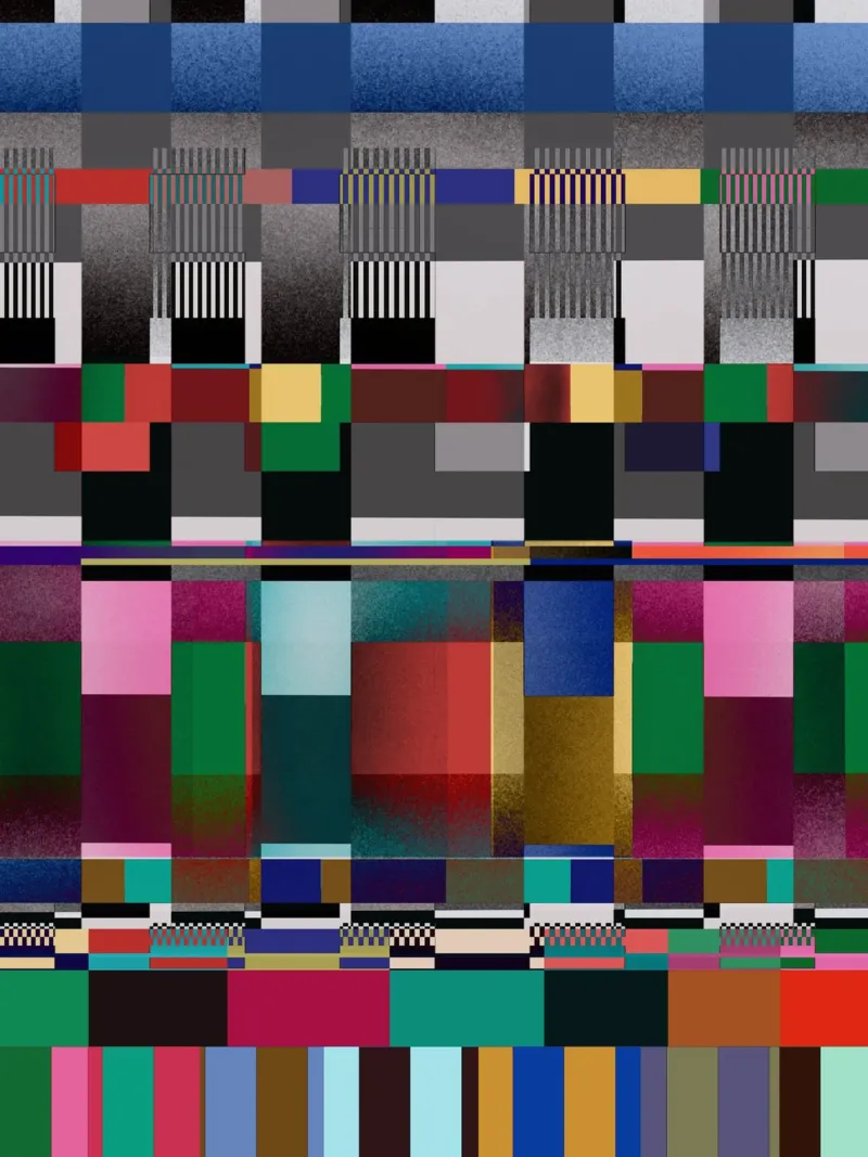 Glitches pattern 09 canvas by Little Dean
