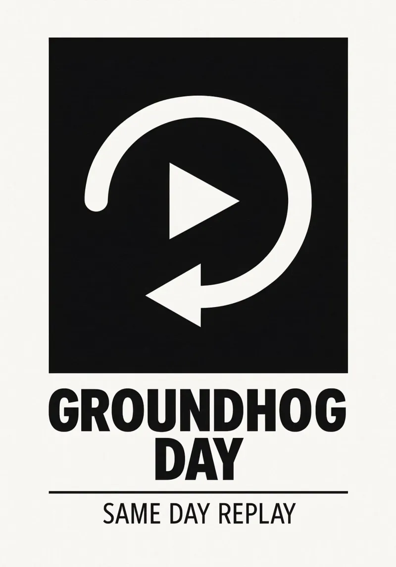 Groundhog Day Print poster con telaio in legno da MoviesArt