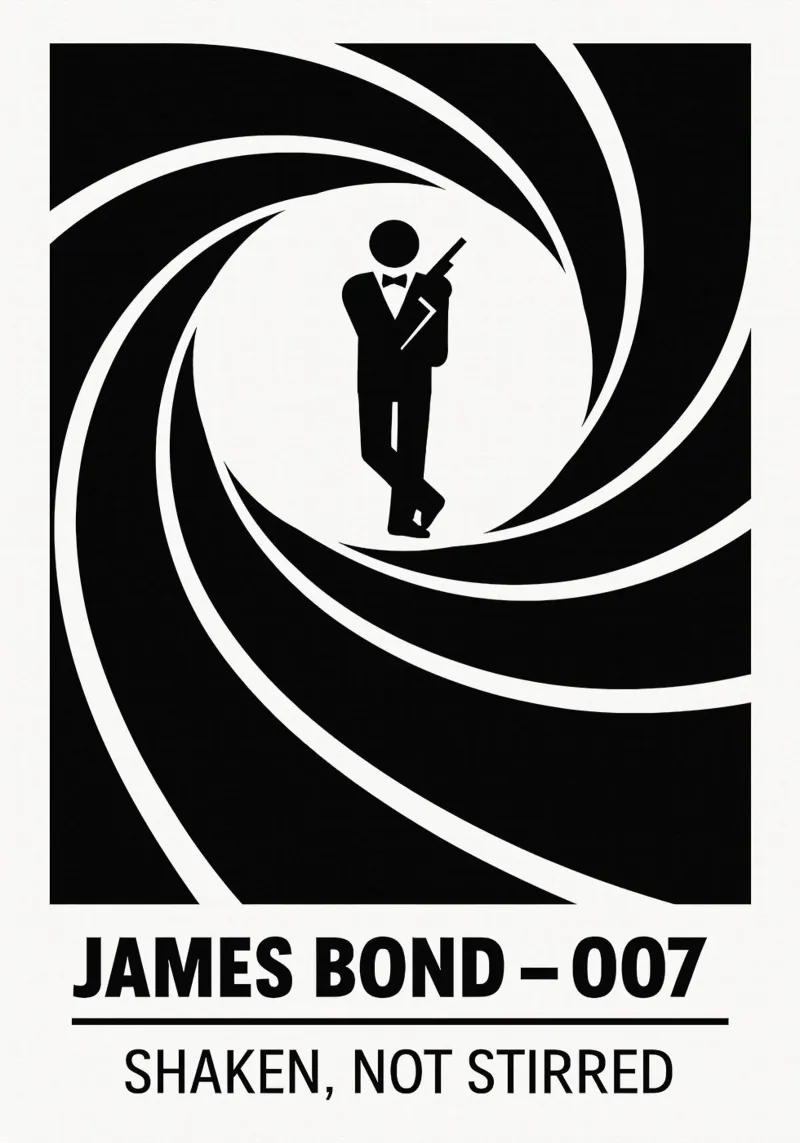 James Bond - 007 pellicola backlit da MoviesArt