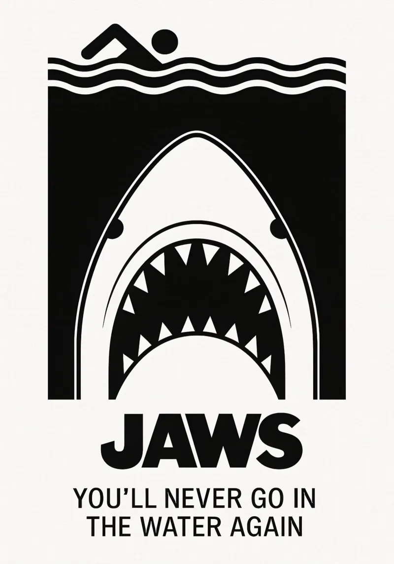 Jaws pellicola backlit da MoviesArt