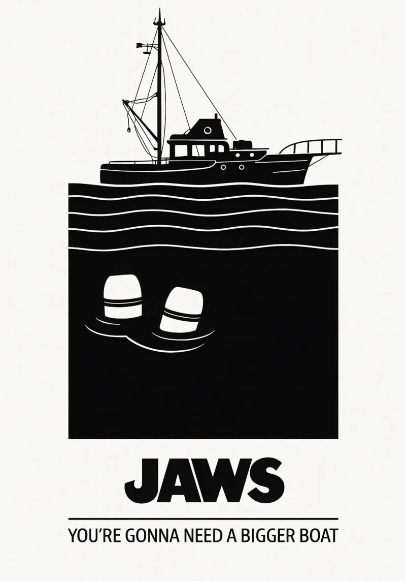 Jaws Print plexiglass da MoviesArt