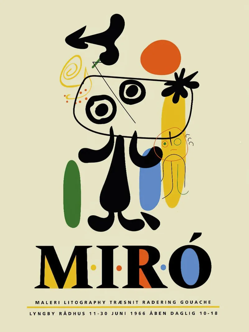 Litografia Joan Miro Painteri poster con telaio in plastica da phillipp veisenberg