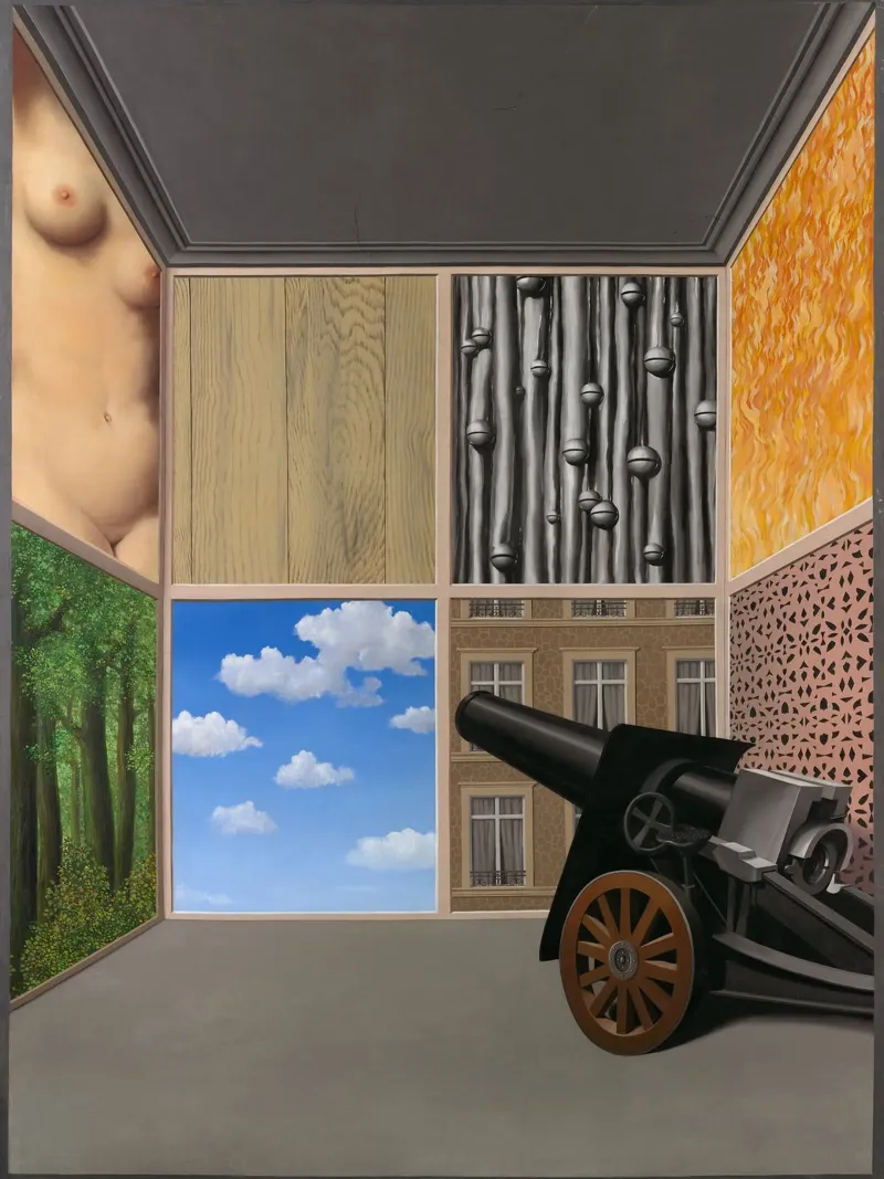 René Magritte Sulla soglia della libertà (1937) poster con telaio in alluminio da Classic Art Prints