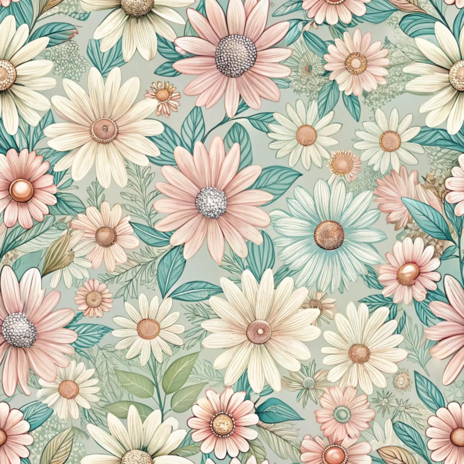 Daisy Reverie pellicola backlit da Botanical Pattern House