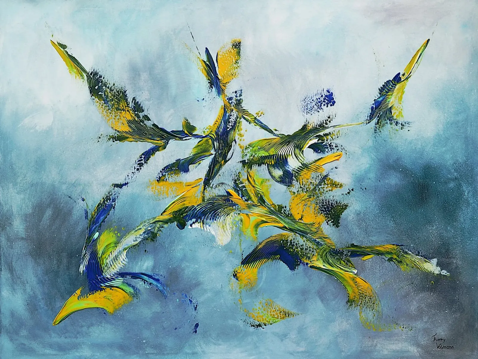 GALACTIC ENERGY pellicola backlit da Thierry Vobmann Abstract painting