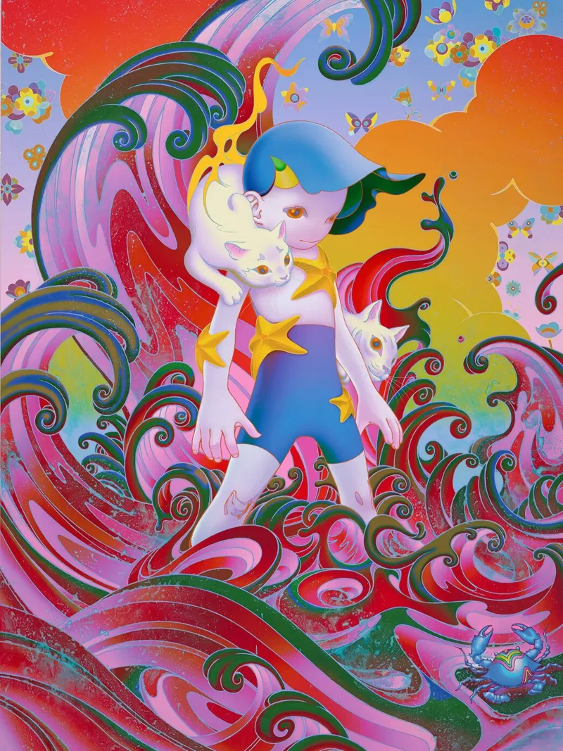 James Jean BTS Suga Meowtide pellicola backlit da Kunzeworld