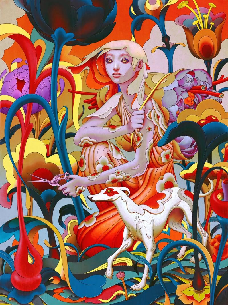 James Jean Girl and Dog poster de Kunzeworld