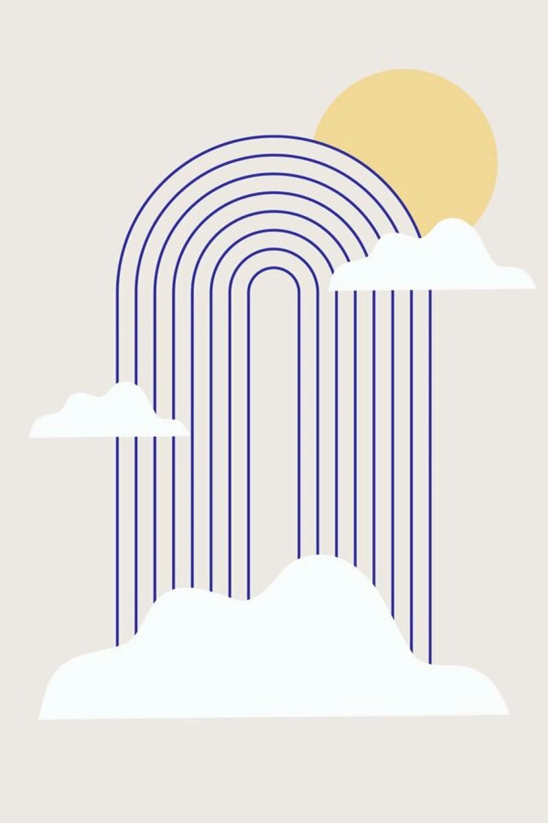 Rainbow & Clouds poster by Mottos by Sinan Saydik