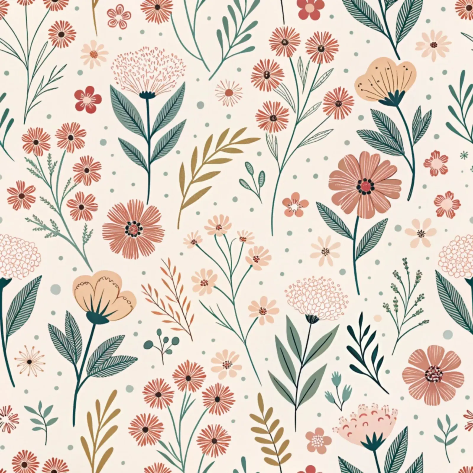 Fluisterende bloemen poster met houten frame van Botanical Pattern House
