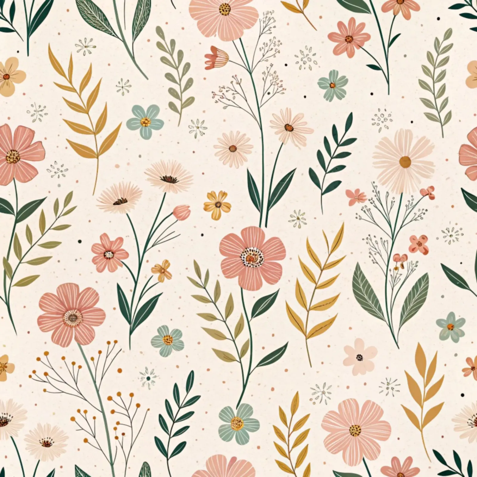 Whispering Blooms alu-dibond by Botanical Pattern House