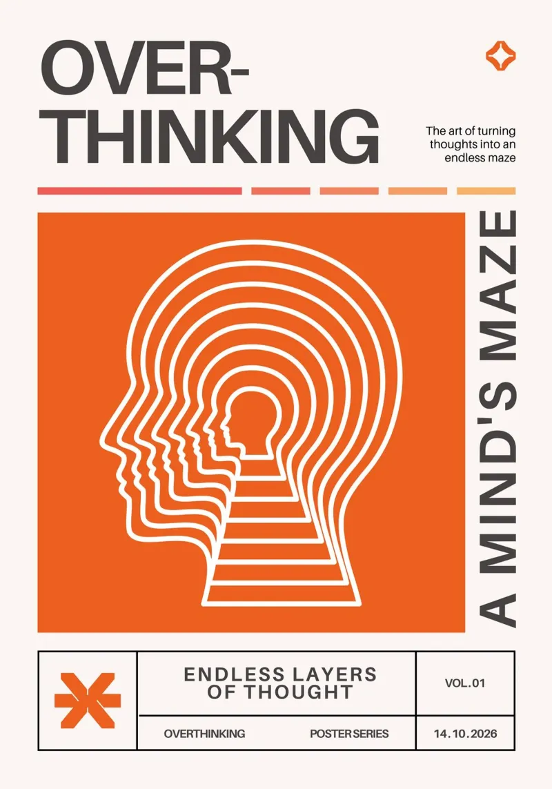 OVERTHINKING - A MIND‘S MAZE Poster von Einfach Uebel