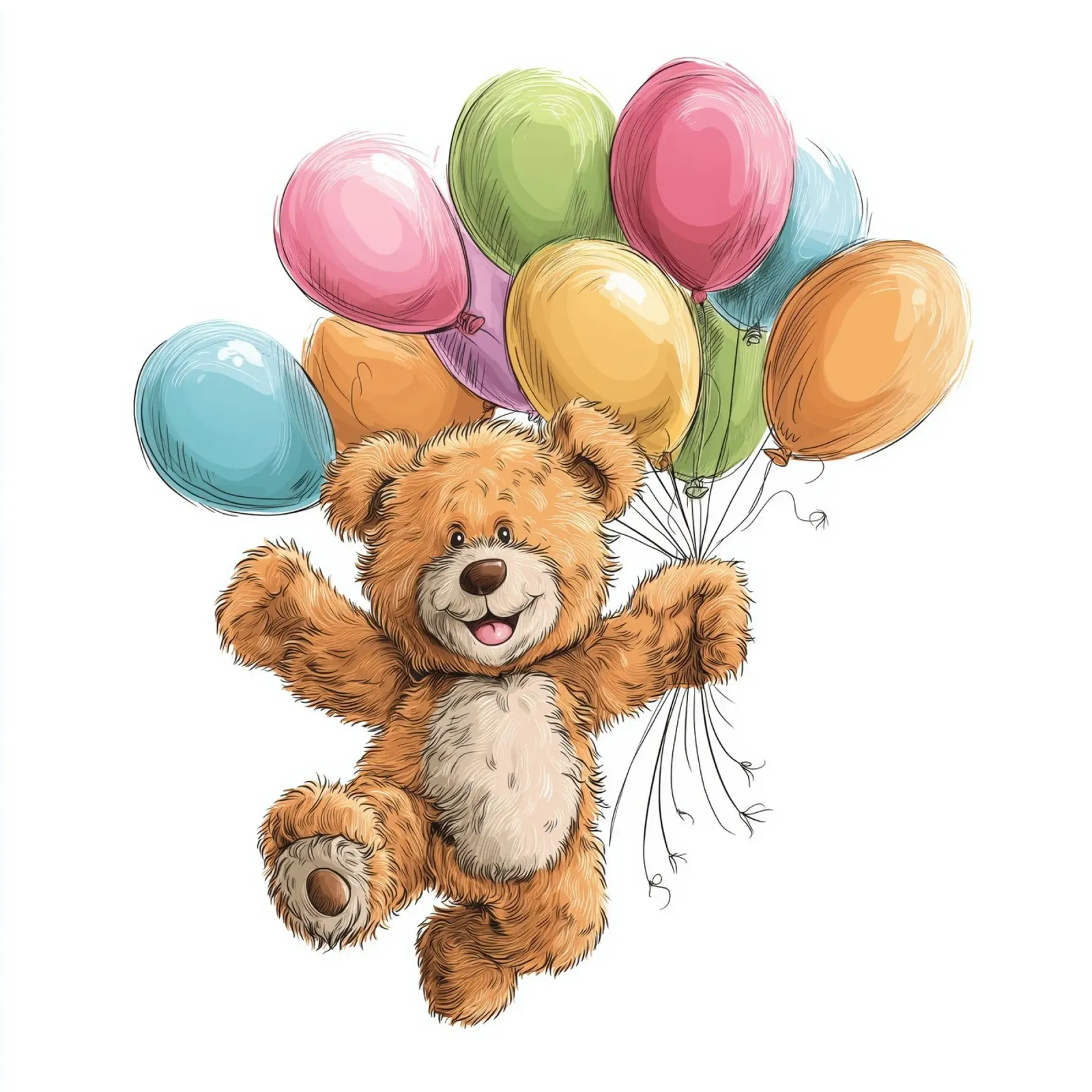 Orso con palloncini per la cameretta pellicola backlit da Imagine
