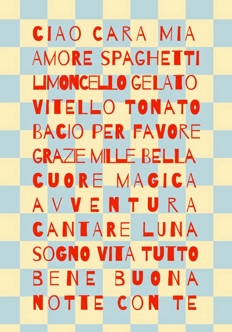 poesie italiano. poster with plastic frame by FRICKE DESIGN