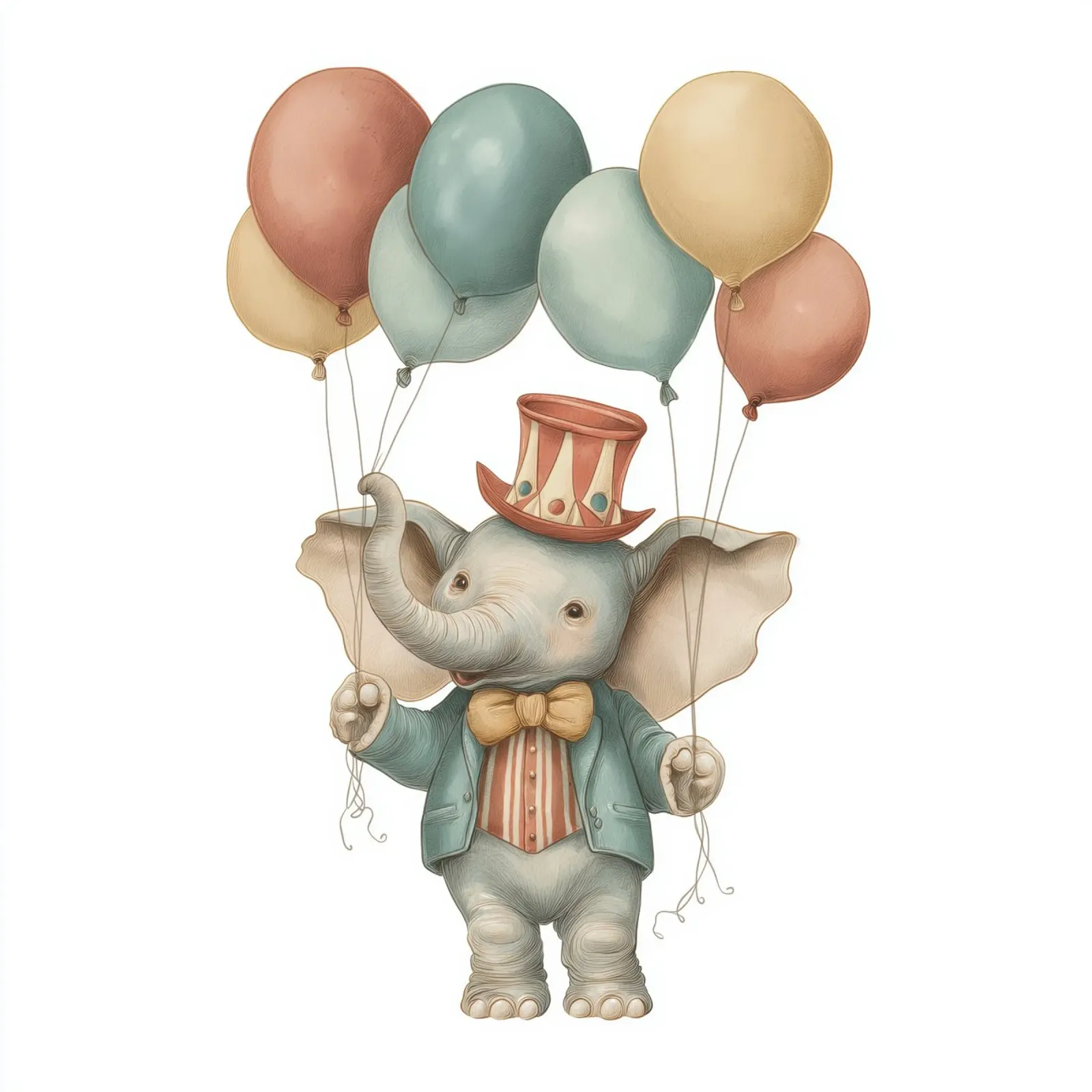 Elefante con palloncini per l'asilo nido pellicola backlit da Imagine