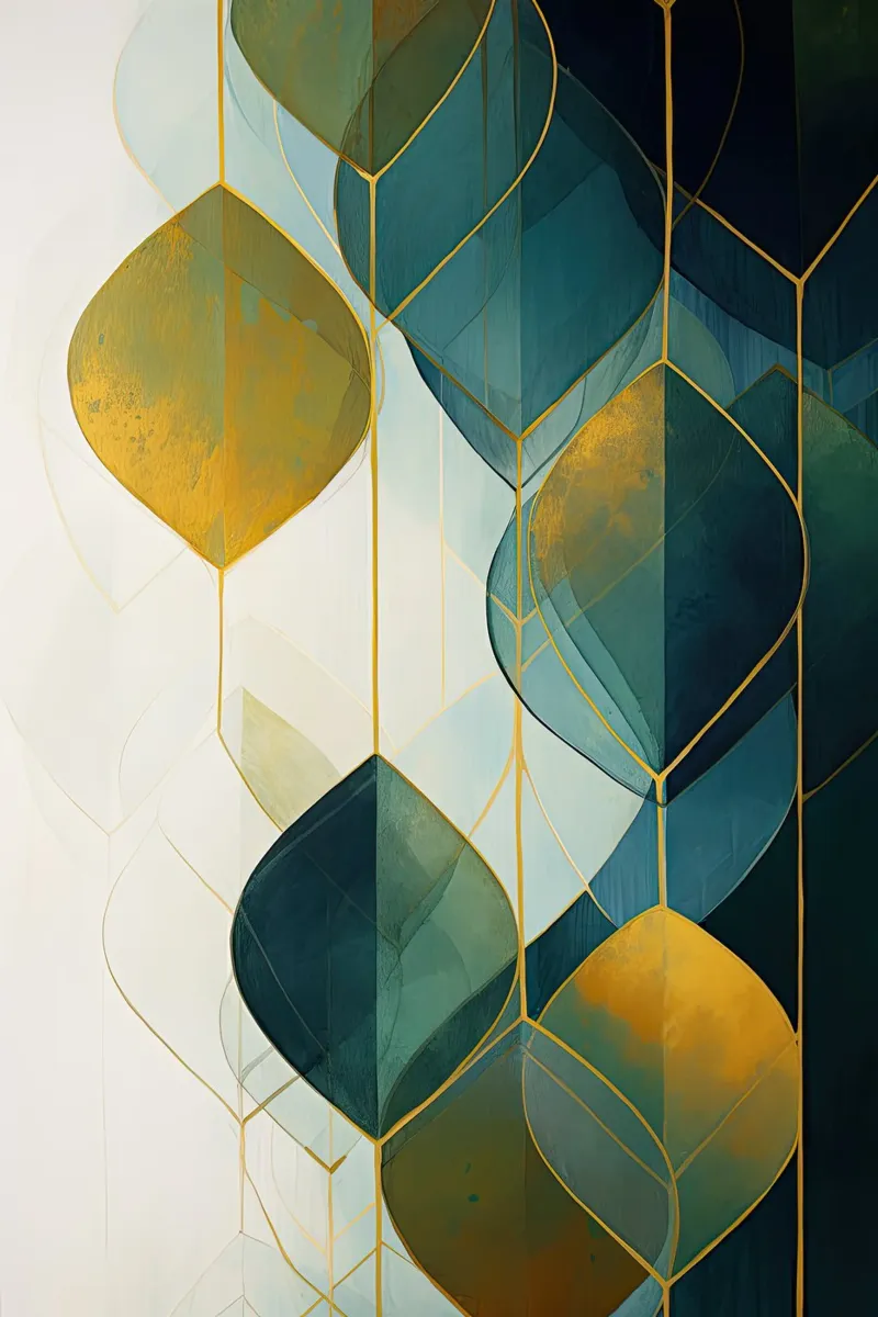 Abstract blad canvas met Baklijst van Imagine