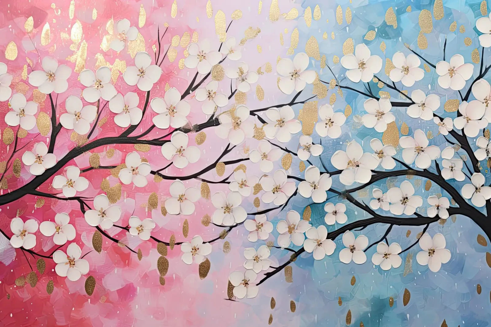 Bloesem canvas met Baklijst van Imagine