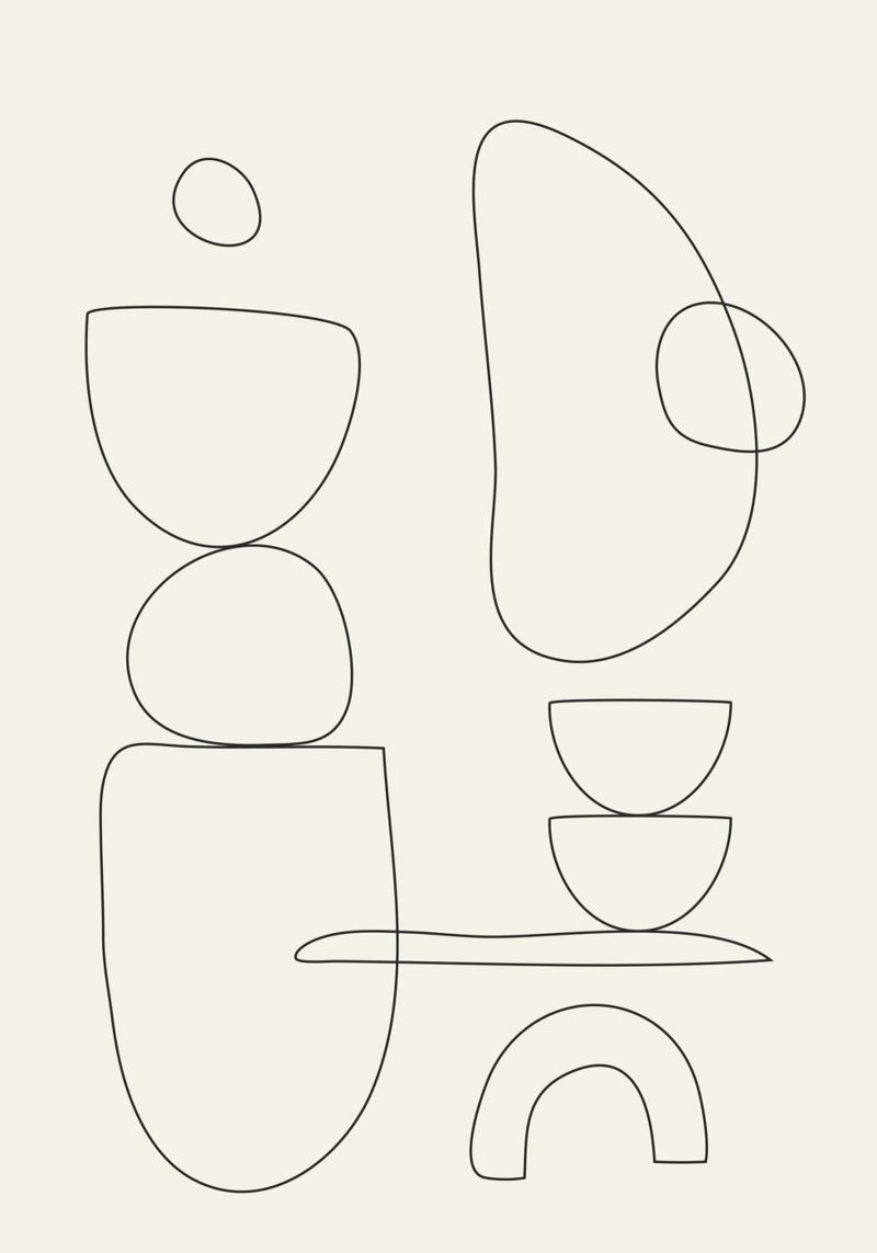 Minimal Abstract Shapes 01 poster da Nadjaa