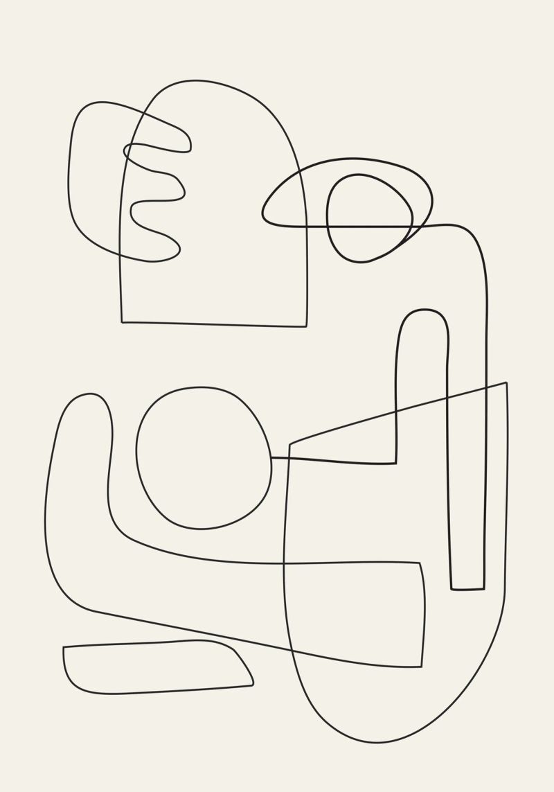 Minimal Abstract Shapes 02 Poster von Nadjaa