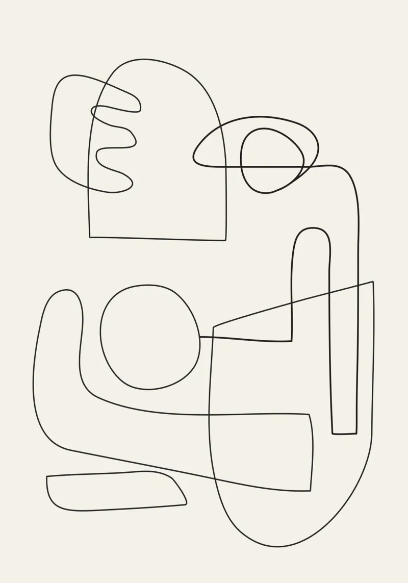 Minimal Abstract Shapes 02 Acryl-Glas von Nadjaa
