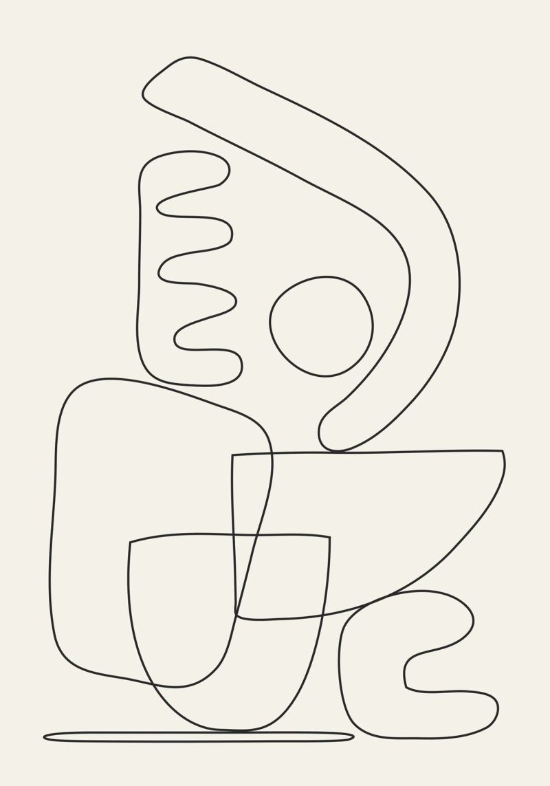 Minimal Abstract Shapes 03 poster by Nadjaa