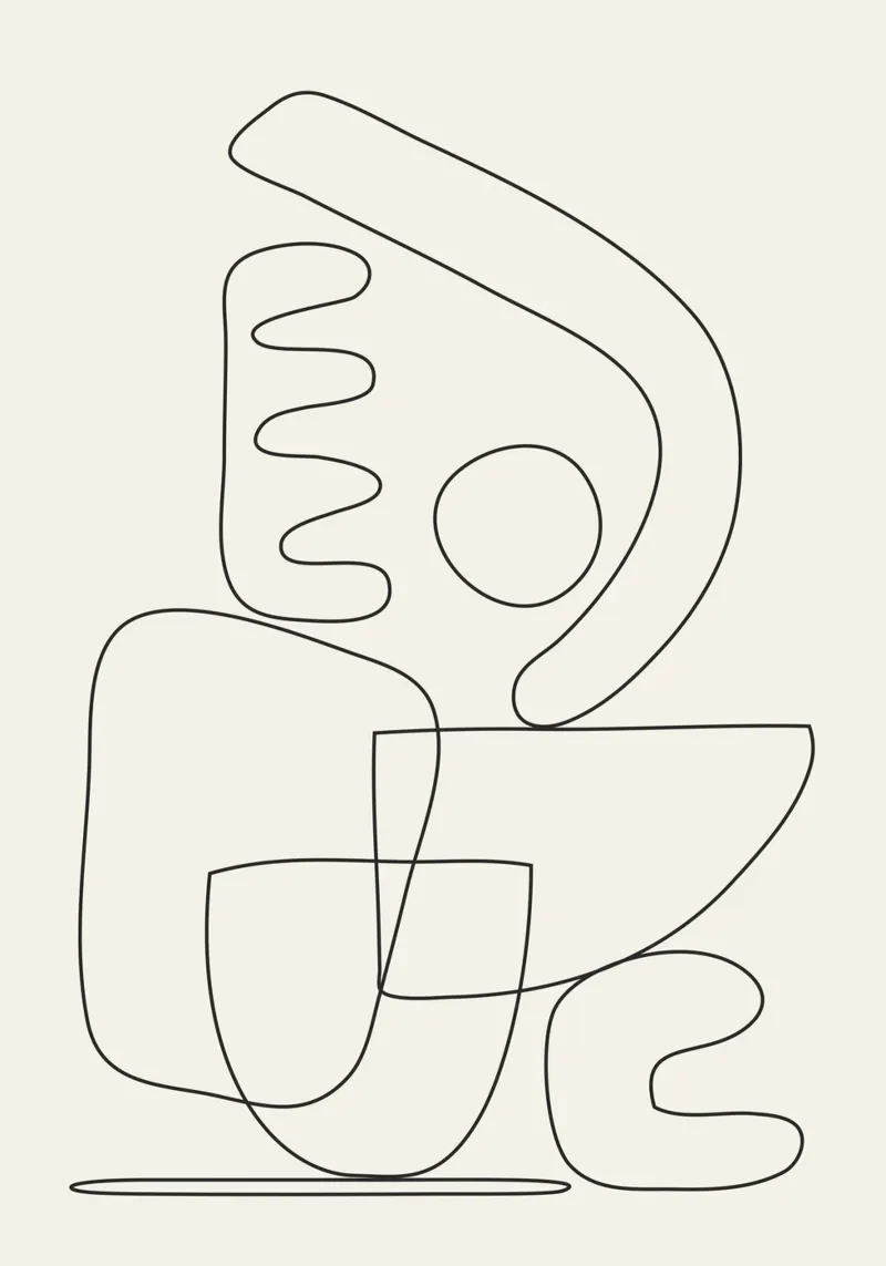 Minimal Abstract Shapes 03 acrylic glass by Nadjaa