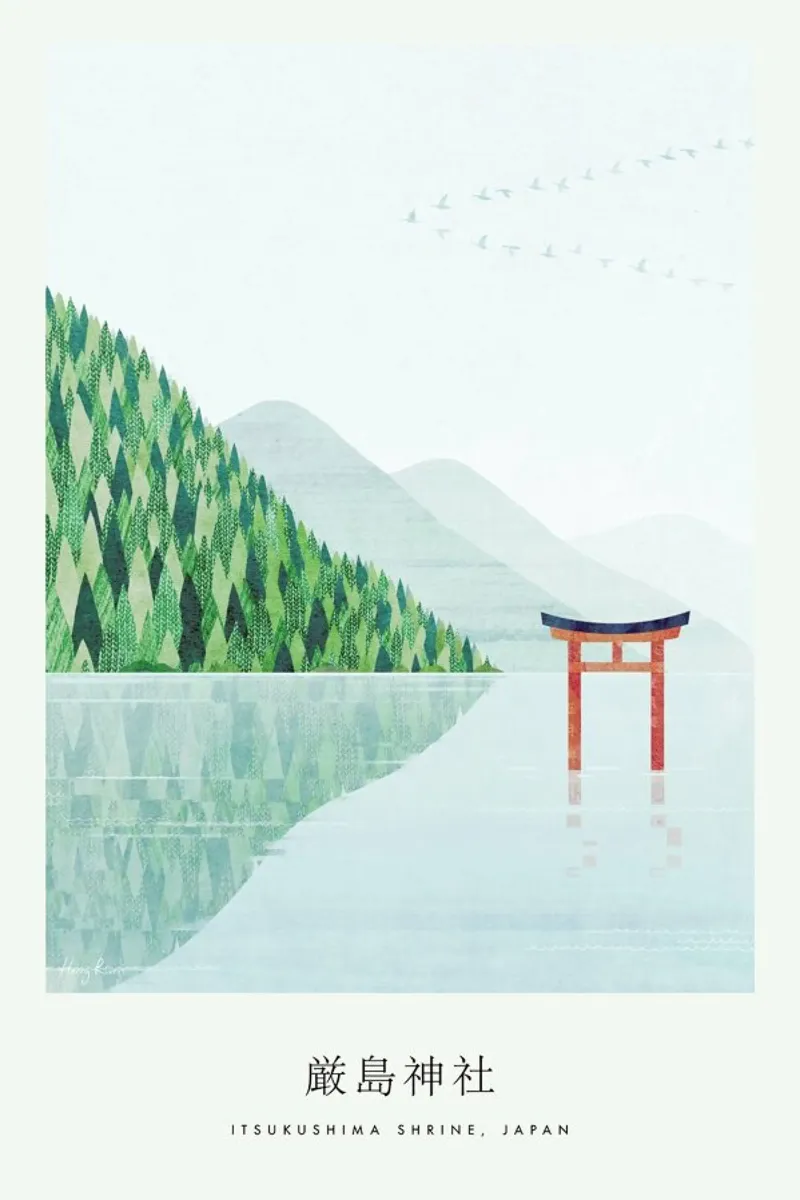Japan, Itsukushima - Series II tela con Cornice a cassetta da Henry Rivers