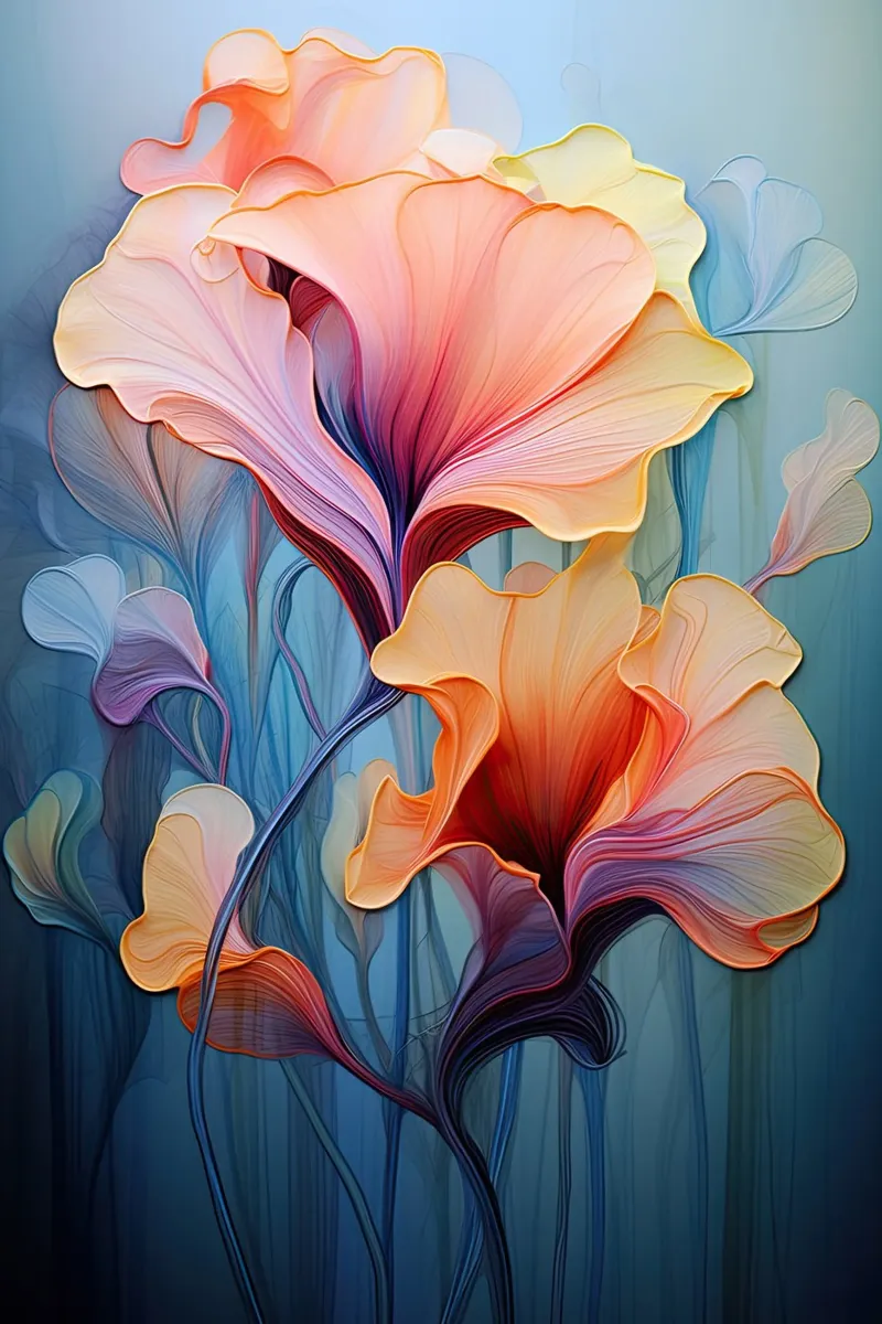 Flores abstractas hahnemühle de Imagine