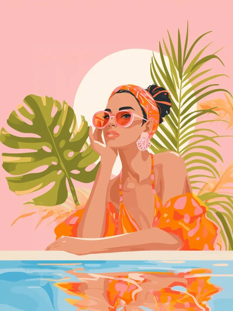 Sogni di moda a bordo piscina pellicola backlit da Carinaprint