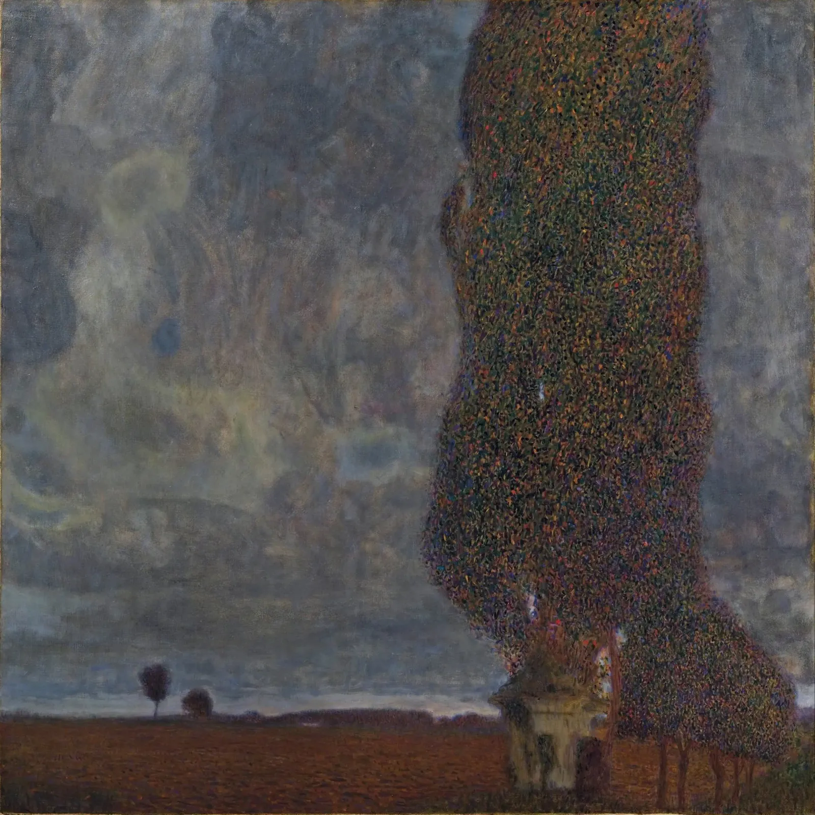 L'"Avvicinamento del temporale" di Klimt - Simbolismo, natura, buio poster con telaio in legno da ClubArt