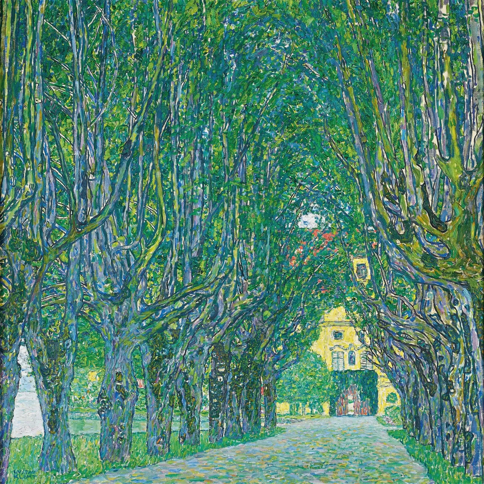 Il "Viale per il castello di Kammer" di Klimt - Simbolismo, natura, lussureggiante poster con telaio in plastica da ClubArt
