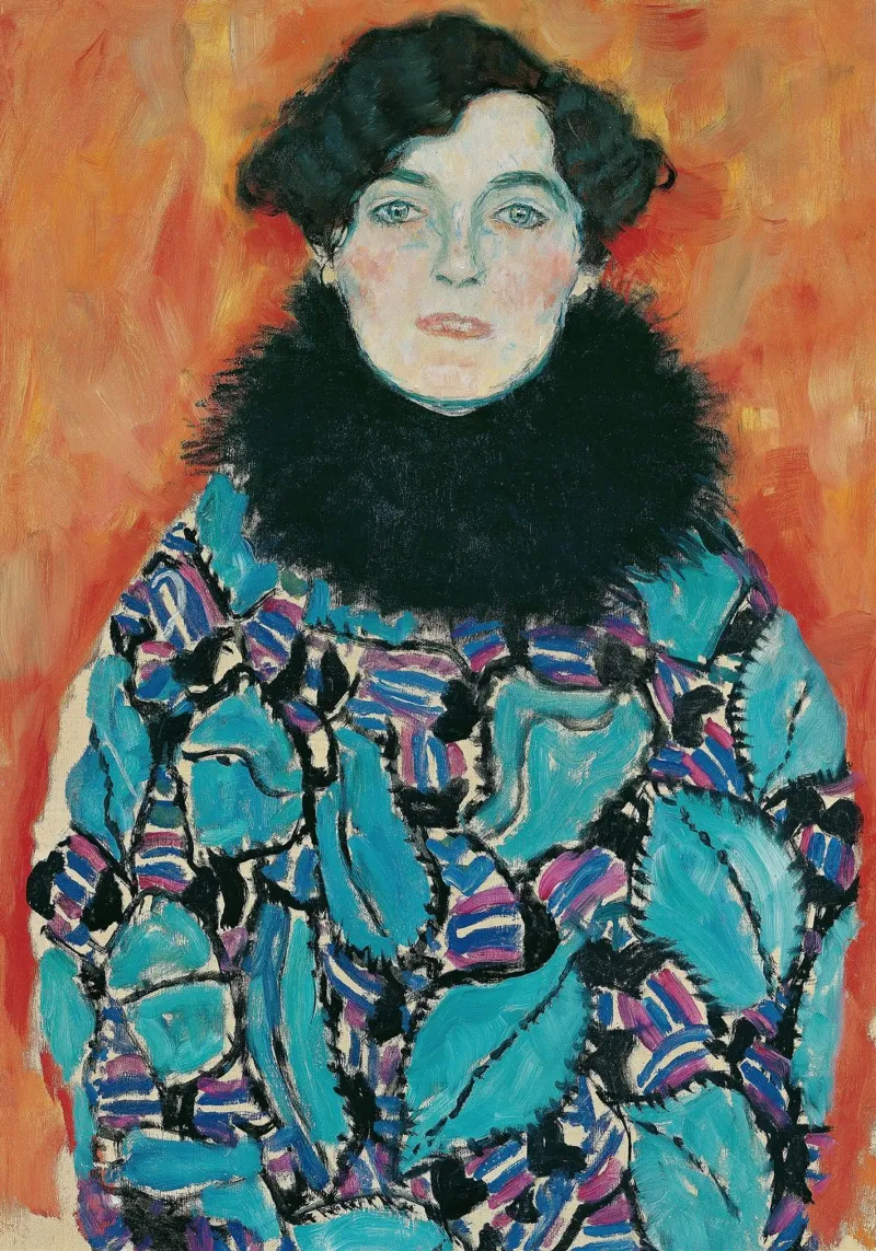Johanna Staude" di Klimt - Espressionismo, ritrattistica, vibrazioni poster con telaio in alluminio da ClubArt