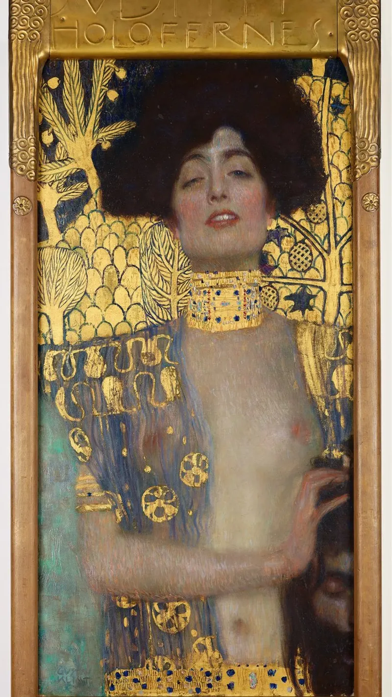 Klimts "Judith en Holofernes" - Symboliek, Gouden Eeuw, Ico canvas met Baklijst van ClubArt