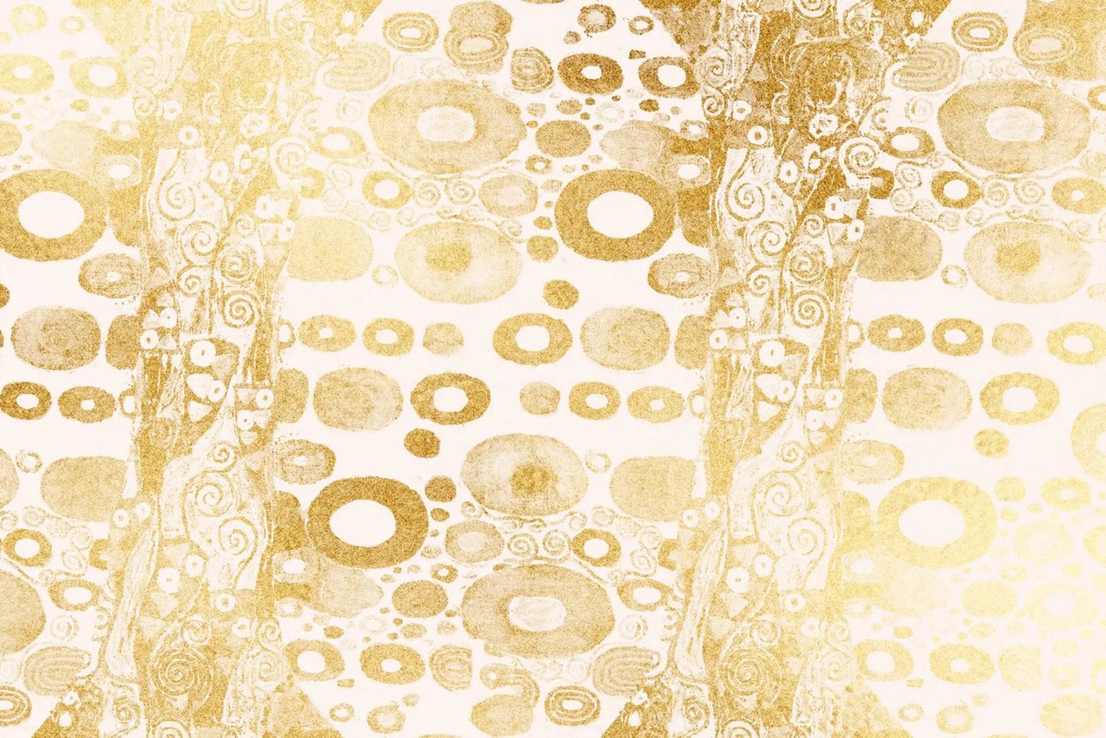 Klimt Inspired - Golden Abstract Pattern, Art Nouveau Luxe D Poster von ClubArt
