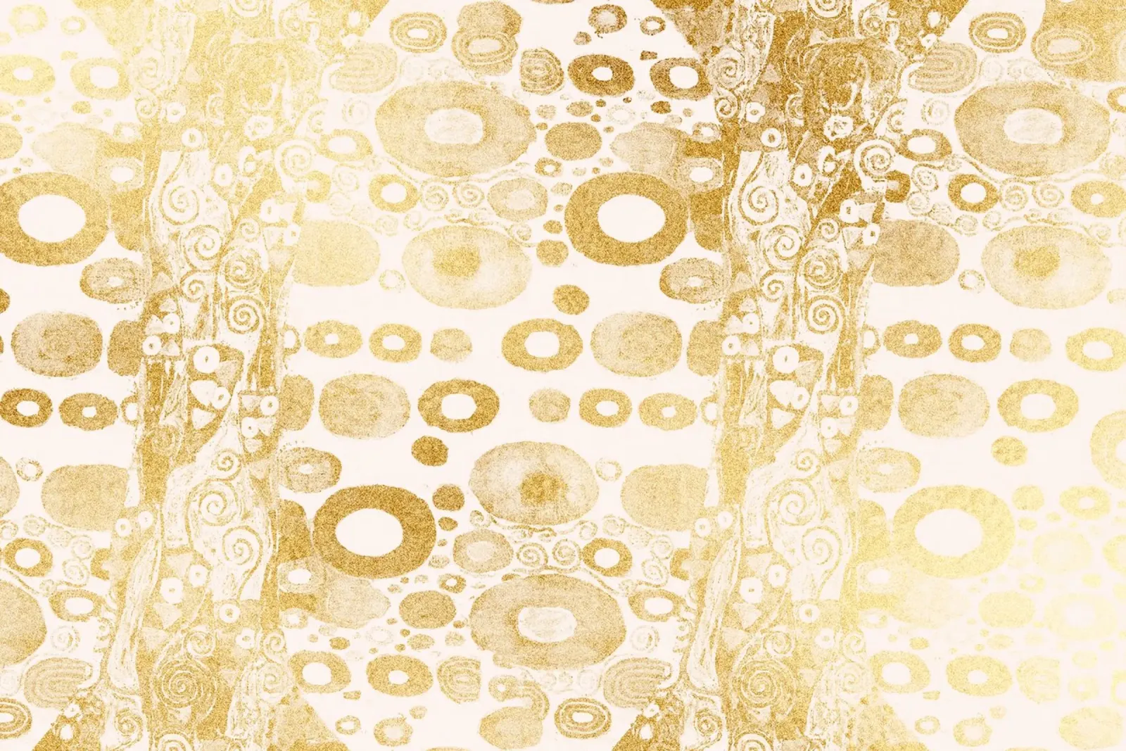 Ispirato a Klimt - motivo astratto dorato, Art Nouveau Luxe D tela da ClubArt