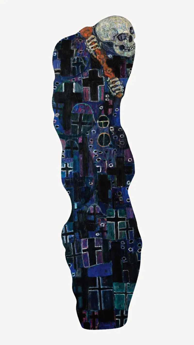 "Morte e vita" (Morte) di Klimt - Simbolismo, macabro, espe pellicola backlit da ClubArt