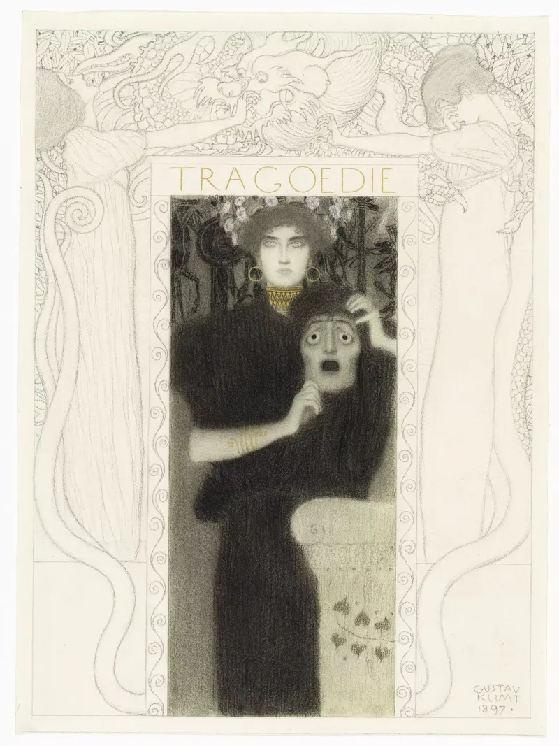La "Tragedia" di Klimt - Simbolismo, allegoria, dramma Art Nouveau poster da ClubArt